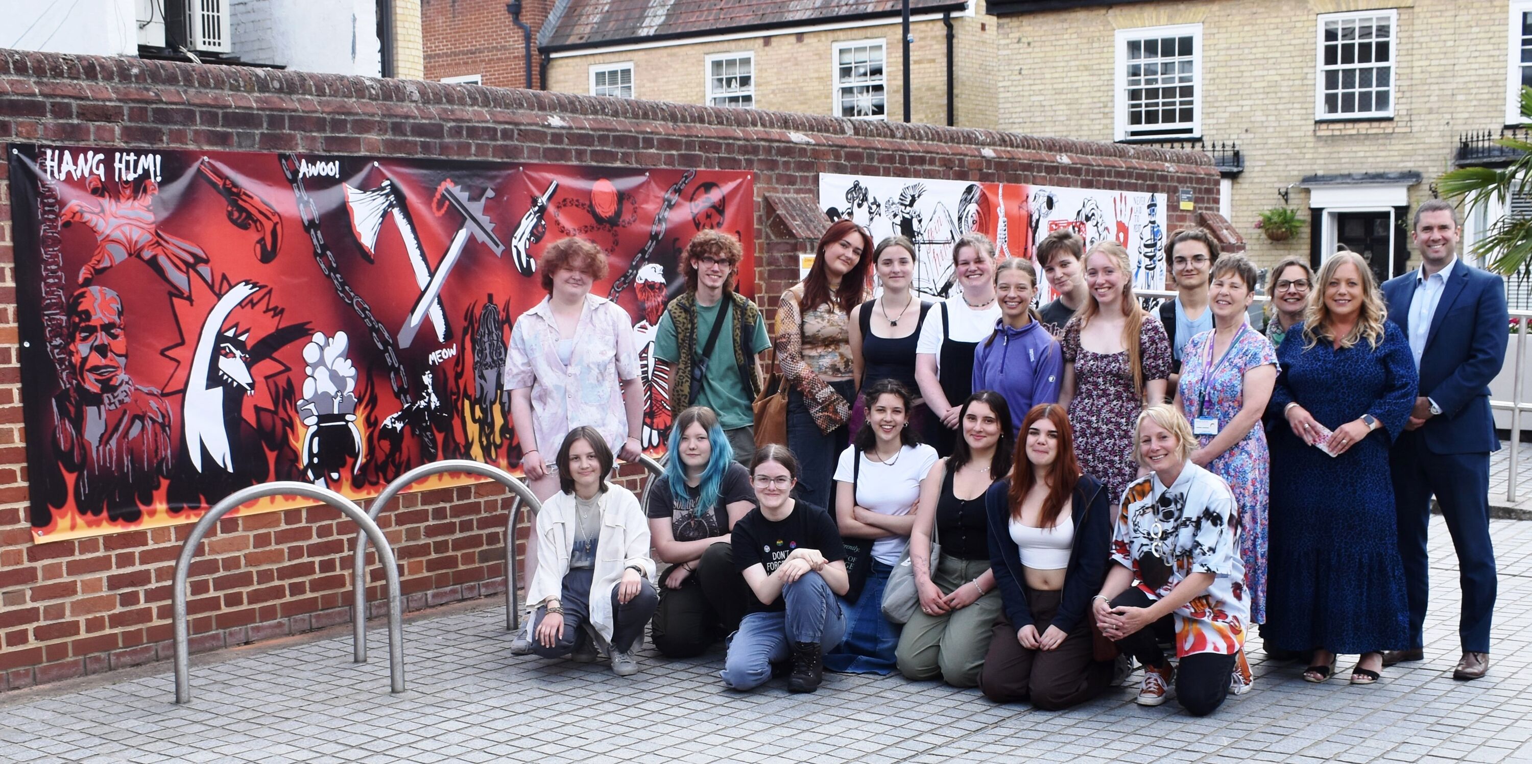 3   staff, students and the council at the new mural