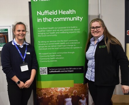 6Poppy and Elise from Nuffield Health gave out advice relating to blood pressure at this wellbeing event