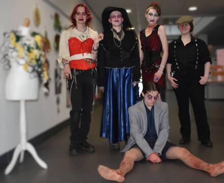 6 The cast of Fury of all our Problems at Abbeygate Sixth Form College