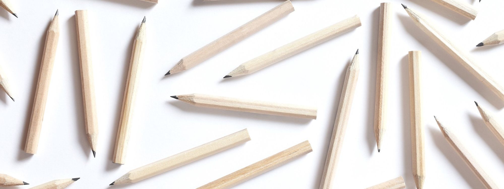 White background wood steel pencil